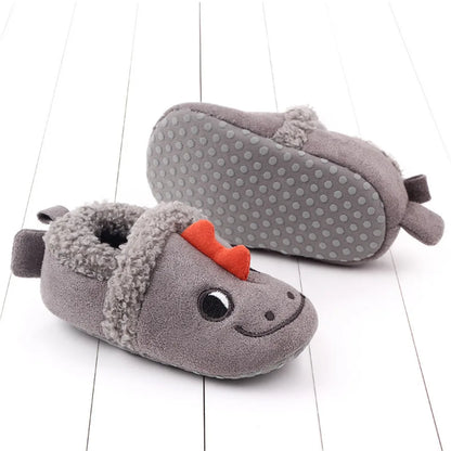 Baby Shoes Adorable Infant Slippers Toddler Baby Boy Girl Knit Crib Shoes Cute Cartoon Anti-slip Prewalker Baby Slippers