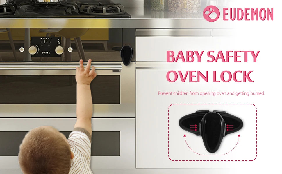 EUDEMON Baby Oven Door Lock for Kitchen Child Safety Locks Children Protection Kids Safety Care Drawer Cabinet Cupboard Lock