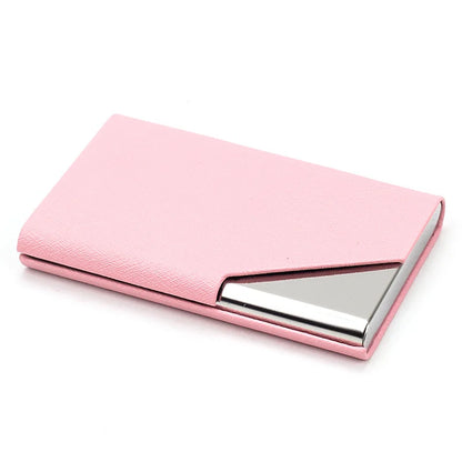 Luxury Wallet PU Leather Business ID Credit Card Holder For Women Men Fashion Brand Metal Aluminum Card Case