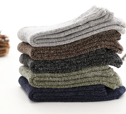 5 Pairs Thicken Socks Men High Quality Towel Keep Warm Winter Socks Cotton Christmas Gift Socks For Man Thermal Size 38-45