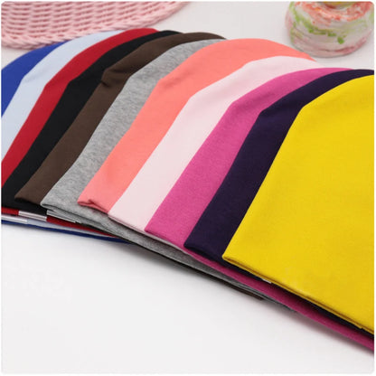 6M-3Y Baby Knitted Hat Scarf Set Solid Color Cotton Hip Hop Beanie Warm Toddler Cap for Boys Girls Spring Autumn Winter