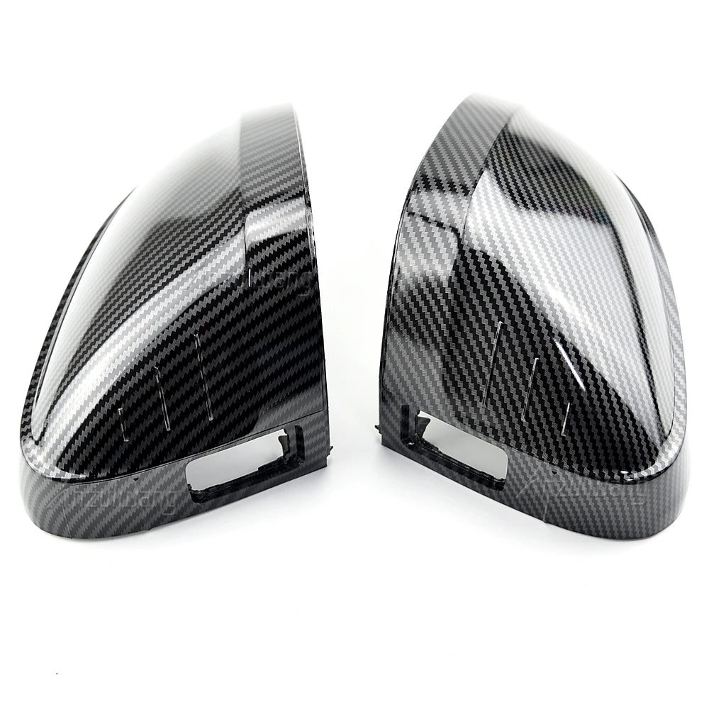 2pcs Glossy Black Side Rear View Rearview Mirror Replace Cap Cover For Audi A4 S4 RS4 B9 2016 -2020 A5 S5 RS5 8W6 Car Styling