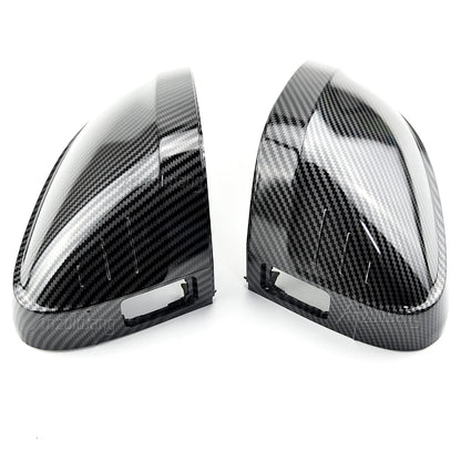 2pcs Glossy Black Side Rear View Rearview Mirror Replace Cap Cover For Audi A4 S4 RS4 B9 2016 -2020 A5 S5 RS5 8W6 Car Styling
