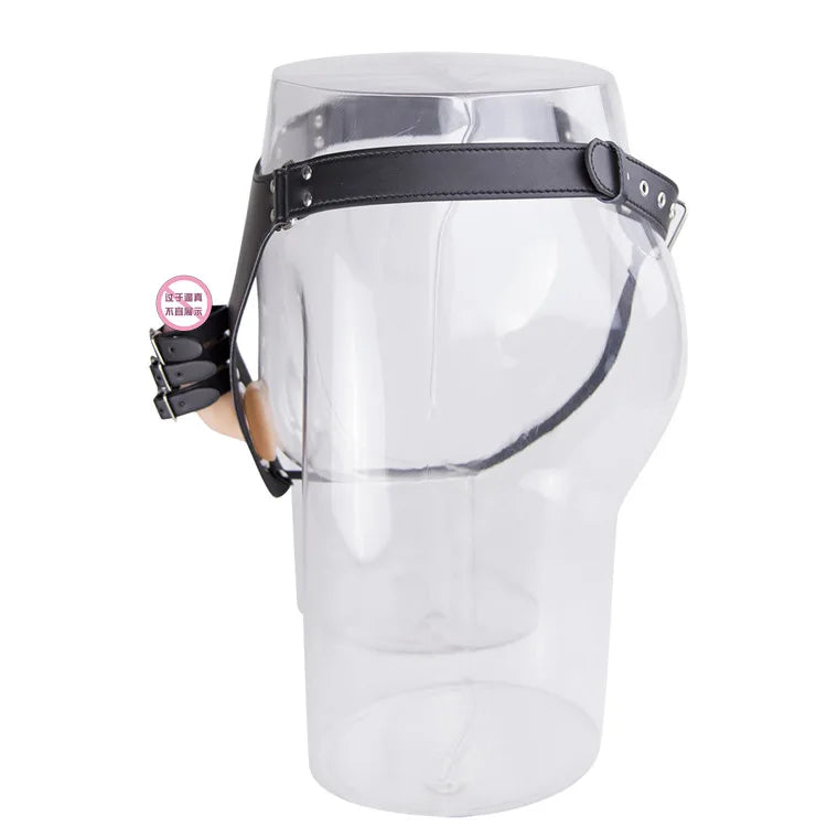 Erotic Underwear Thong PU Leather Male Chastity Panties Cock Penis Sleeve Ring Harness Straps BDSM Restraint  Belt for Men