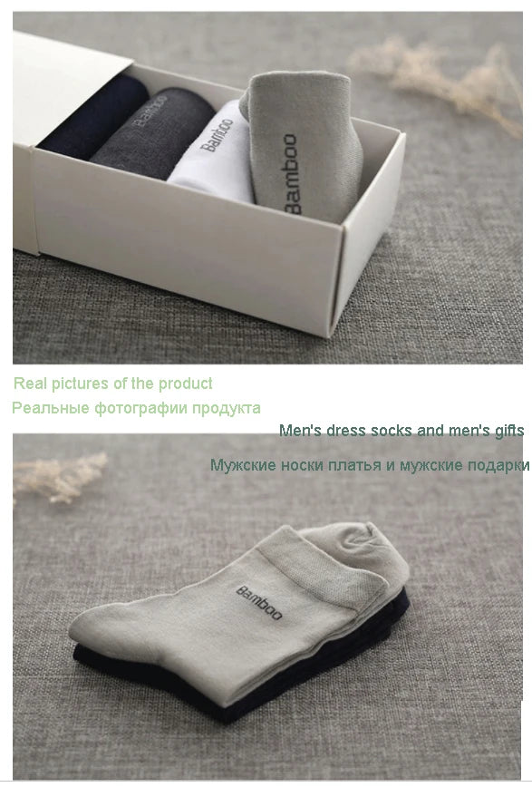 10Pairs/Lot Men Bamboo Socks Brand Comfortable Breathable Casual Business Men's Crew Socks High Quality Guarantee Sox Male Gift