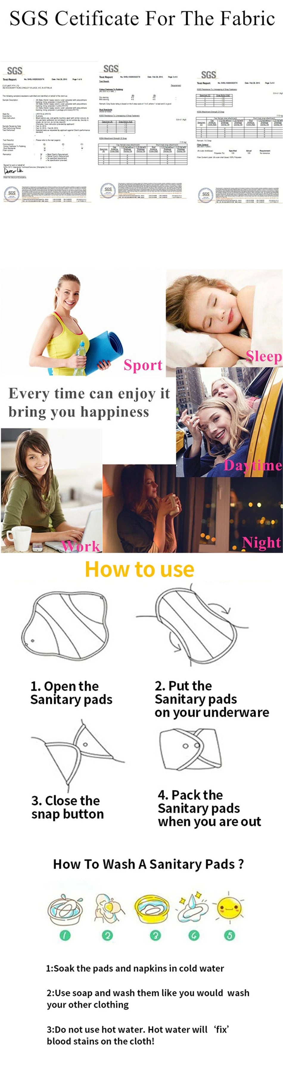 10Pcs Reusable Pads Bamboo Charcoal Pads Sanitary Pads Washable Panty Liner Mama Maternity Menstrual Cotton Pads