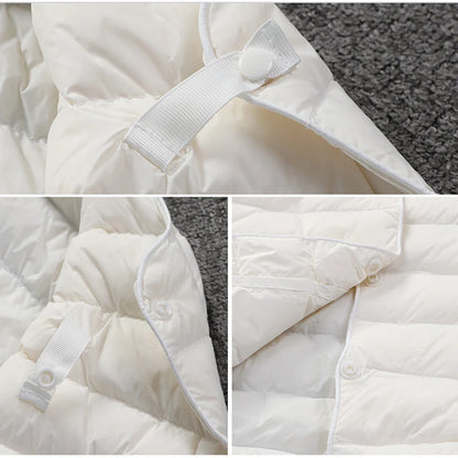 Ultra Thin Down Jacket Women Pink Womens Lightweight Down Jackets Ultra Light White Coat Warm Short Jackets Women