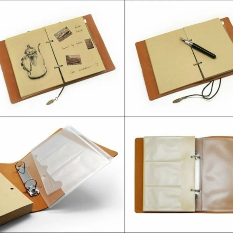 New Vintage Stationery PU Leather Notebook Creative Kraft Paper Planner Sketchbook Agenda Diary Notebooks School Writing Supply