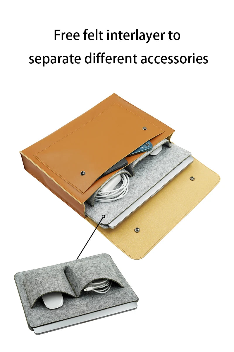 Laptop Bag 13.3 14 15.6 Inch Waterproof Notebook Case Sleeve For Macbook Air Pro Computer Shoulder Handbag Women Men Briefcase