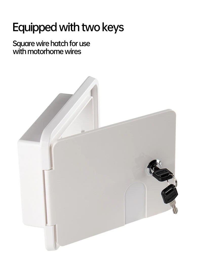 Boat Square Electric Cable Hatch Access Door & 2 Keys Electric Power Cord Cable Hatch For Marine RV Yacht Motorhome Camper