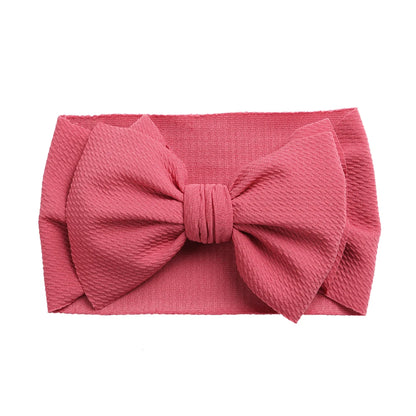 Solid Baby Headband Adjustable Big Bowknot Hair Band Oversize Turban Newborn Headwear For Baby Girls Fashion Hair Accessories