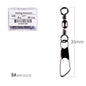 50Pcs/ Box Brass Barrel Fishing Swivel Solid Rings Fishing Pin Line Connector Fishhook with Interlock Snap Swivels Tackle Tool