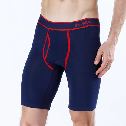 BONITOS Men Boxers Long Leg Man Underwear Soft Men Underpants Natural Cotton Sexy Boxer Shorts Top Brand Long Men's Panties