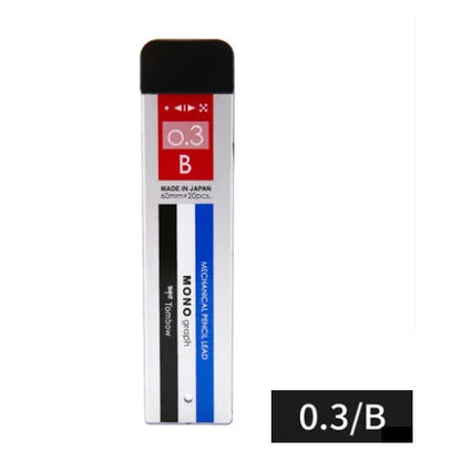 Japan TOMBOW MONO Graph Mechanical Pencil Refill R3/R5-MG  0.3/0.5mm HB/B/2B Black Lead Core