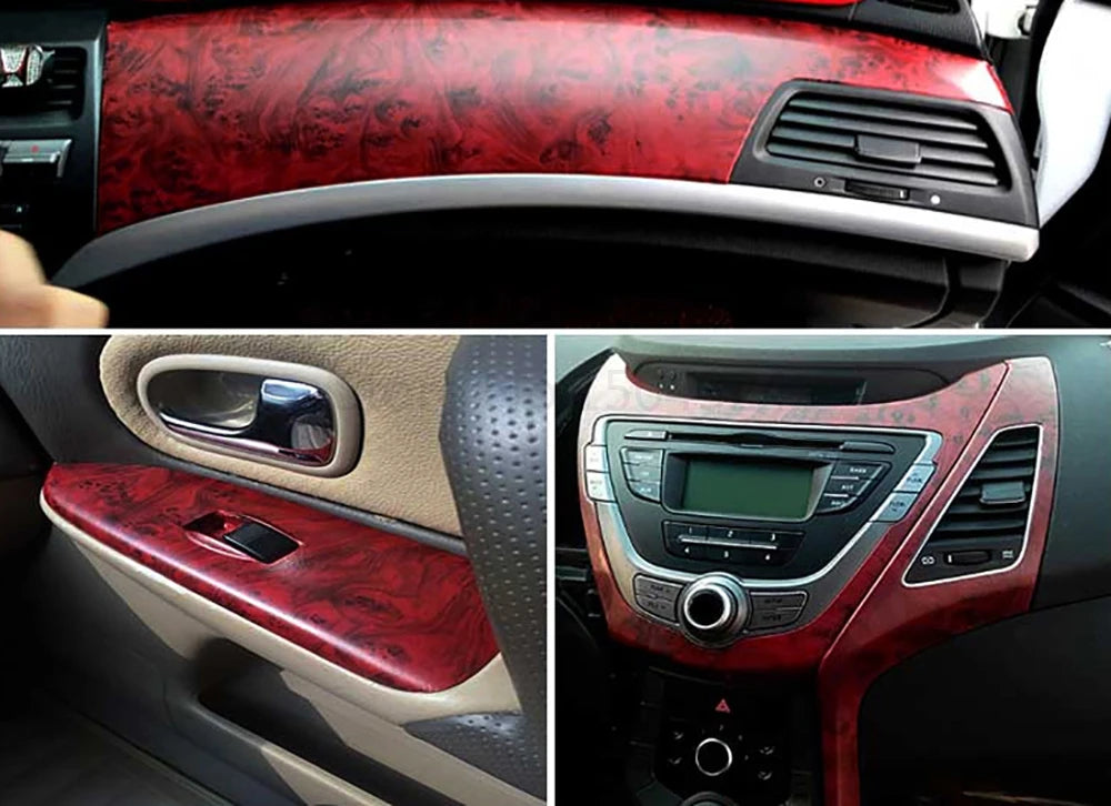 30/10*100cm PVC Self-adhesive Wood Grain Textured Car Vinyl Wrap Film Car Internal Stickers DIY Wallpaper Furniture Accessorries