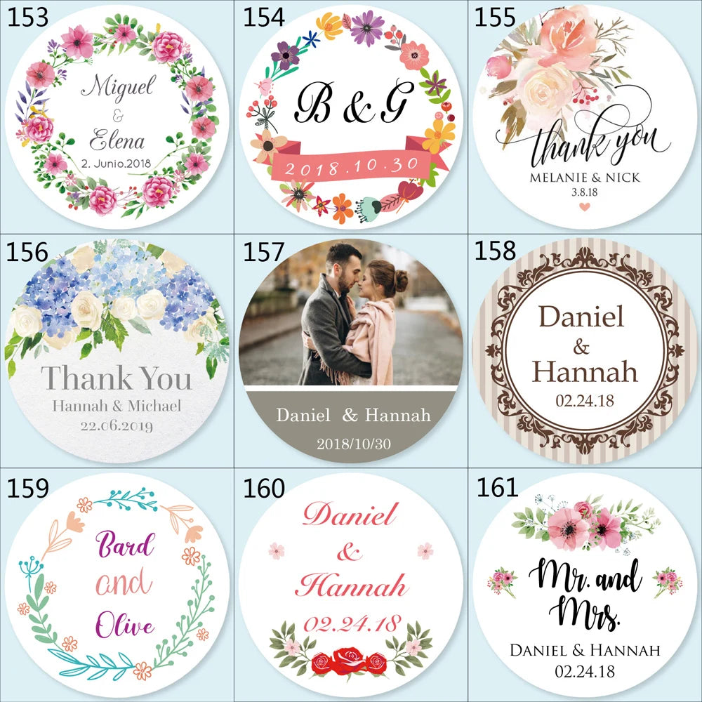 100pcs Custom LOGO Stickers White Label/Wedding Packaging sticker design Kraft baking your own name,THANK YOU labels