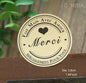 GANSSIA 100pcs/lot "Fait Main avec Amour" Thank you Round Seal Sticker Paper Adhesive Stickers for Bakery& Gift Packing(ss-1143)
