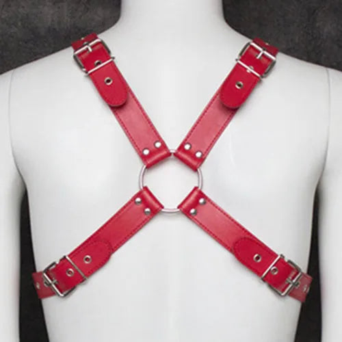 Fetish Men Leather Arm Harness Belt BDSM Gay Body Bondage Sex Lingerie Arm Harness Strap Sexual Gay Clothes for Stage Rave Club