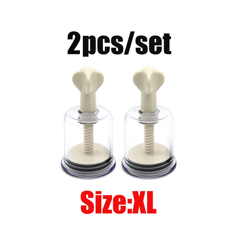 2pcs BDSM Toy Set,Pussy Clit Nipple Sucker Clamp,Breast Enlargement Vacuum Pump G-spot Stimulate Massage Adult Sex Toy For Women