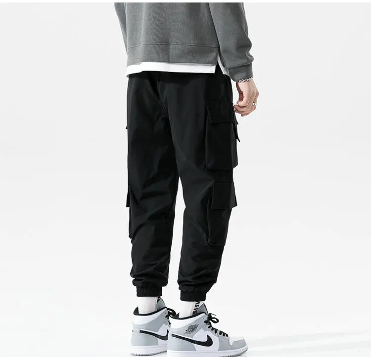 Streetwear Black Mens Harem Joggers Pants Men Cargo Pants 2024 Hip Hop Casual Pockets Sweatpants Male Oversized Fashion Trousers