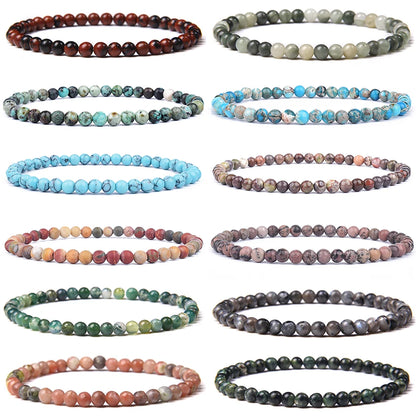 4mm 6mm Mini Energy Charm Bracelet Natural Stone Beads Yoga Healing Bracelet Jewelry for Women Men Best Friend Gift Dropshipping