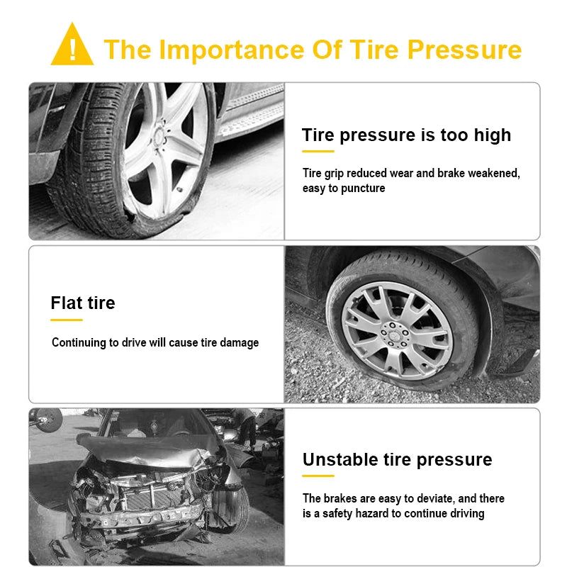 EAFC  Handheld Car Air Compressor 120W Wireless/Wired Inflatable Pump Air Pump Digital Car Tire Inflator Machine for Car Bicycle