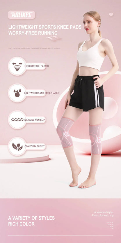 AOLIKES 1PCS Knee Supports Brace for Women, Knee Compression Sleeves for Joint Pain Relief, Arthritis, Injury Recovery, Knee Rel