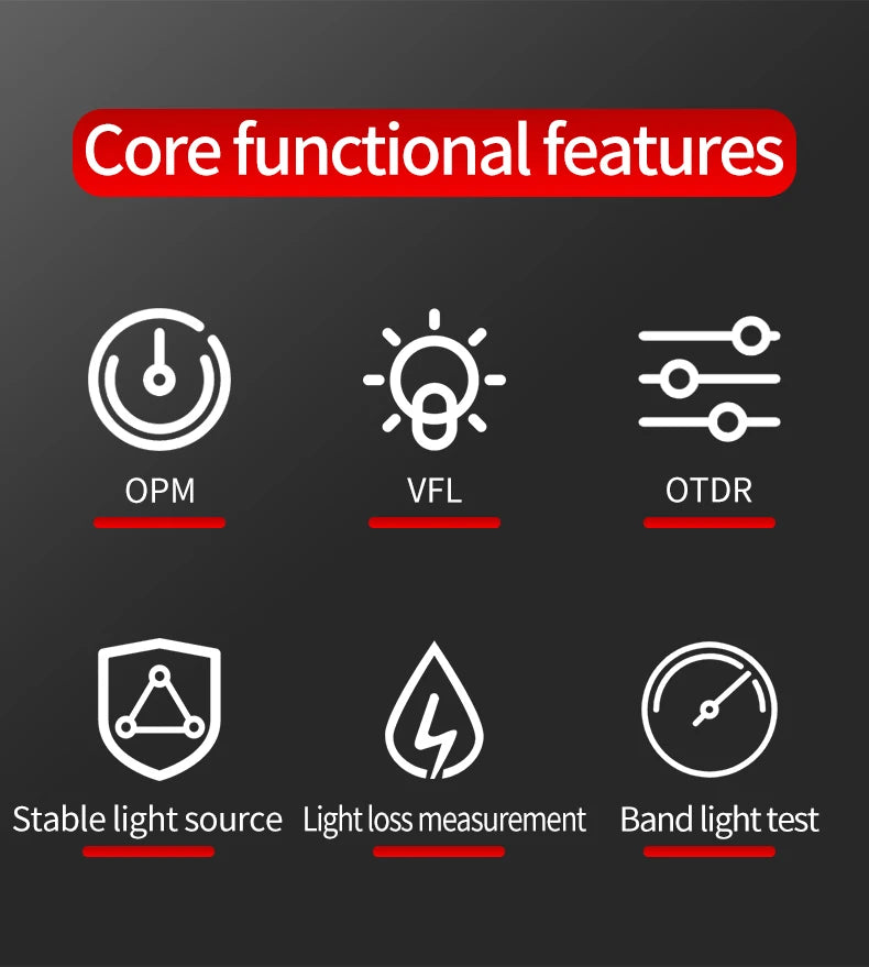 YOUYSI  4 in 1 FTTH OTDR Mini Optical Power Meter Stable light source VFL Multifunction can Test Active Fiber OTDR YYS-306N