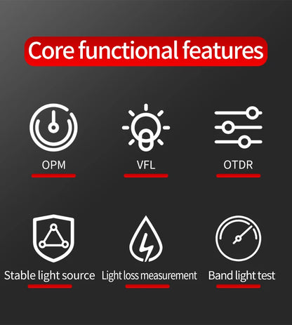 YOUYSI  4 in 1 FTTH OTDR Mini Optical Power Meter Stable light source VFL Multifunction can Test Active Fiber OTDR YYS-306N