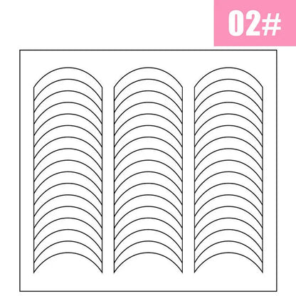 2pcs French Manicure Nail Wraps Stickers, Nail Art Form Fringe Tip Guides for DIY Nail Decoration
