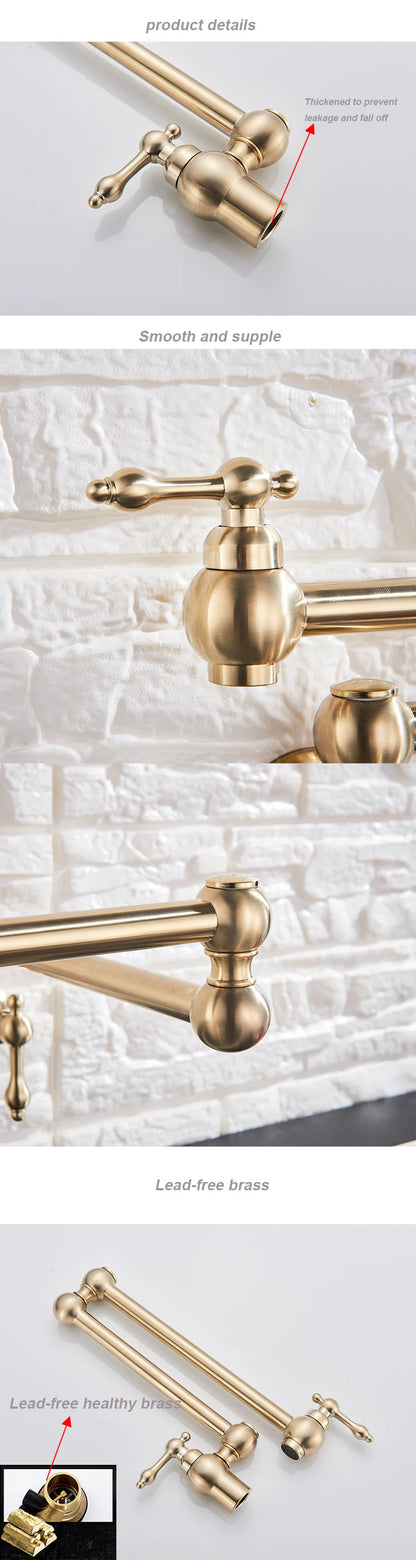 One-Handle Bathroom Kitchen Faucet Single Hole Cold Water Folding Wash Basin Tap Bathroom Balcony Are Available