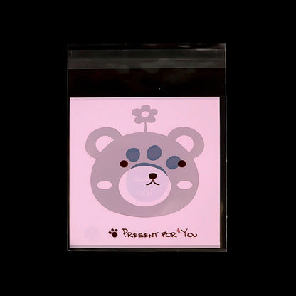 50/100 pcs 10x13cm Opp Self-Stick Transparent Packing Bear Owl Cookie Candy Wedding Birthday Christmas Party Gift Bag Wholesale