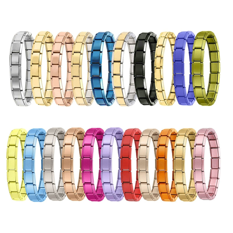 Y2K Italian Charm Bracelets DIY Basic Elastic Charm Stainless Steel Bracelet Fashion Women'S Jewelry Making Wholesale