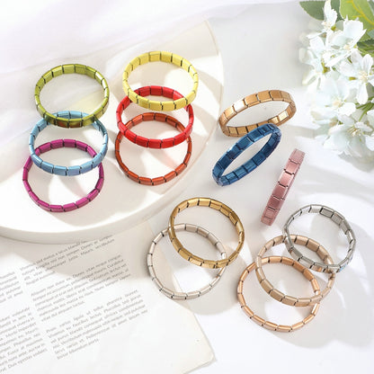 Y2K Italian Charm Bracelets DIY Basic Elastic Charm Stainless Steel Bracelet Fashion Women'S Jewelry Making Wholesale