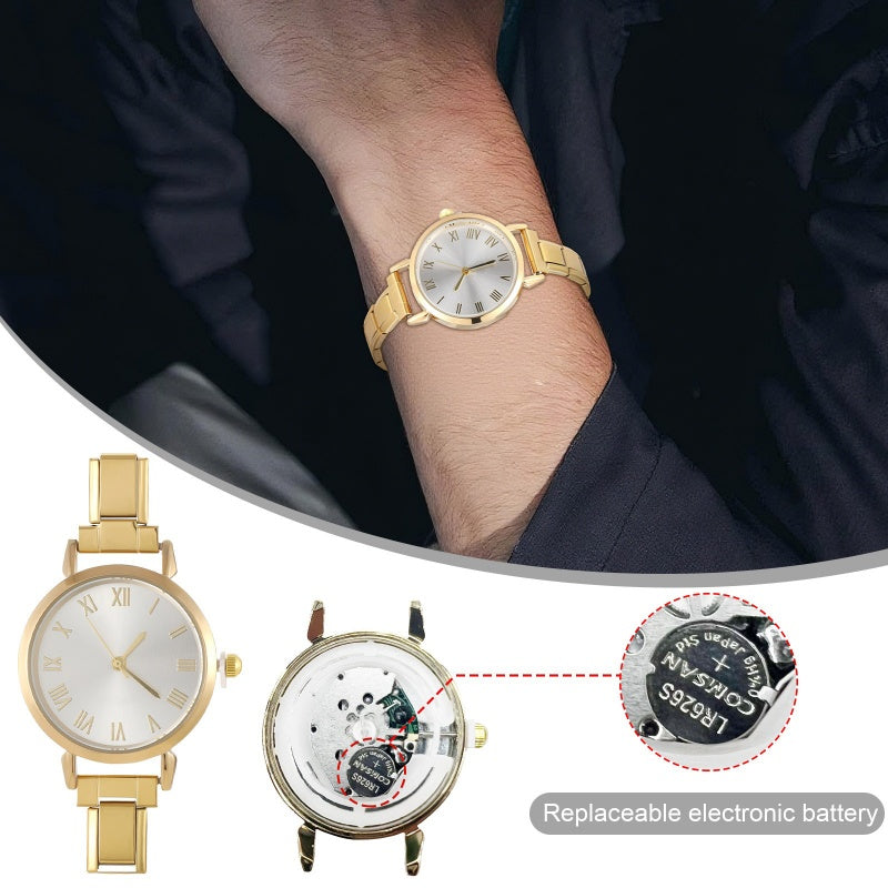 Fashion Colorful Dial Square Stainless Steel Women Watch Head Fit 9mm Bracelet For Party Friend Wife Birthday Jewelry Gifts