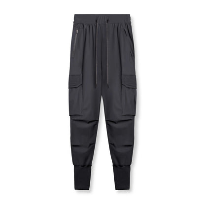 2024 New Men's Cargo Pants Summer Thin Loose Quick-Drying Elastic Leggings Running Training Sweatpants Casual Trend Trousers