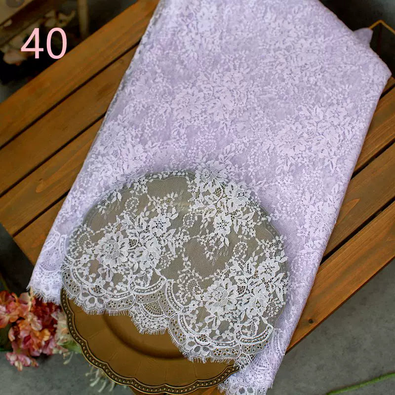 3Meter Exquisite Eyelash Lace 150CM White Lace Fabric Wedding Dress Sexy Lingerie DIY Clothes Accessory Wholesale Prices