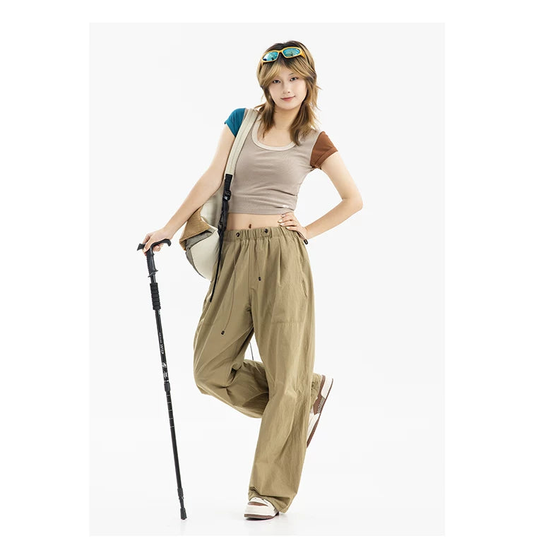Men Streetwear Fashion Loose Casual Lightweight Quick Dry Sport Pants Women Outdoor Techwear Cargo Baggy Pant Boy Girl Trousers