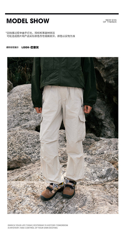 Ultra Loose Lightweight Outdoor Functional Pants Men Women Waterproof Quick Dry Techwear Wide Leg Cargo Pant Track Trouser