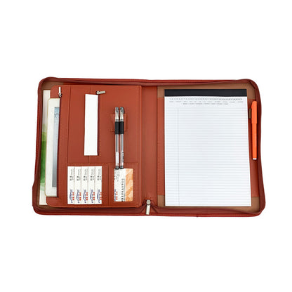 Multifunctional 433 A4 Conference Folder Business Stationery Folder Leather Contract File FoldersTravel Document Folder