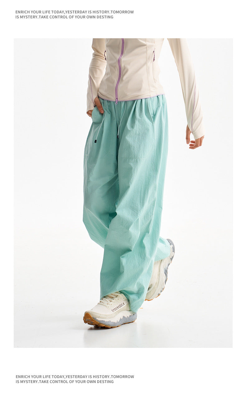 Men Streetwear Fashion Loose Casual Lightweight Quick Dry Sport Pants Women Outdoor Techwear Cargo Baggy Pant Boy Girl Trousers