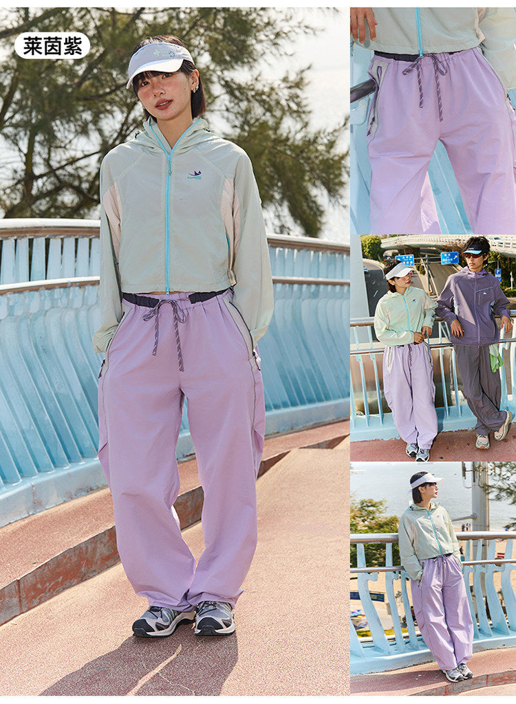 Men Women Splice Fashion Outdoor Loose Casual Lightweight Quick Dry Sports Cargo Baggy Pants Track Trouser Jogger Sweatpants