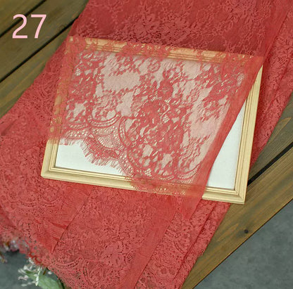 3Meter Exquisite Eyelash Lace 150CM White Lace Fabric Wedding Dress Sexy Lingerie DIY Clothes Accessory Wholesale Prices
