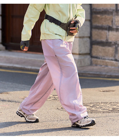 Men Women Splice Fashion Outdoor Loose Casual Lightweight Quick Dry Sports Cargo Baggy Pants Track Trouser Jogger Sweatpants