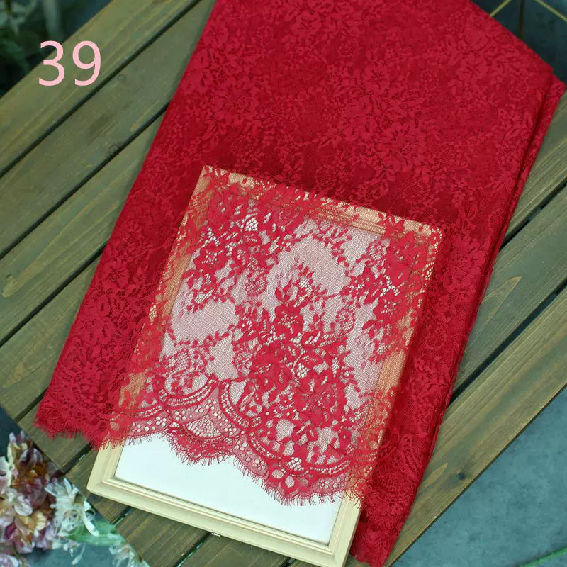 3Meter Exquisite Eyelash Lace 150CM White Lace Fabric Wedding Dress Sexy Lingerie DIY Clothes Accessory Wholesale Prices