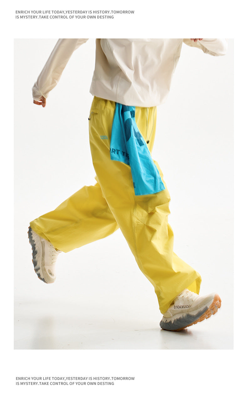 Men Streetwear Fashion Loose Casual Lightweight Quick Dry Sport Pants Women Outdoor Techwear Cargo Baggy Pant Boy Girl Trousers
