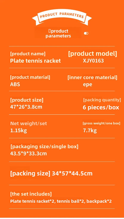 ABS Durable Anti-Vibration Plastic Grip Padel Tennis Racket, Bud get-Friendly for Beginners & Intermediates beach tennis beach
