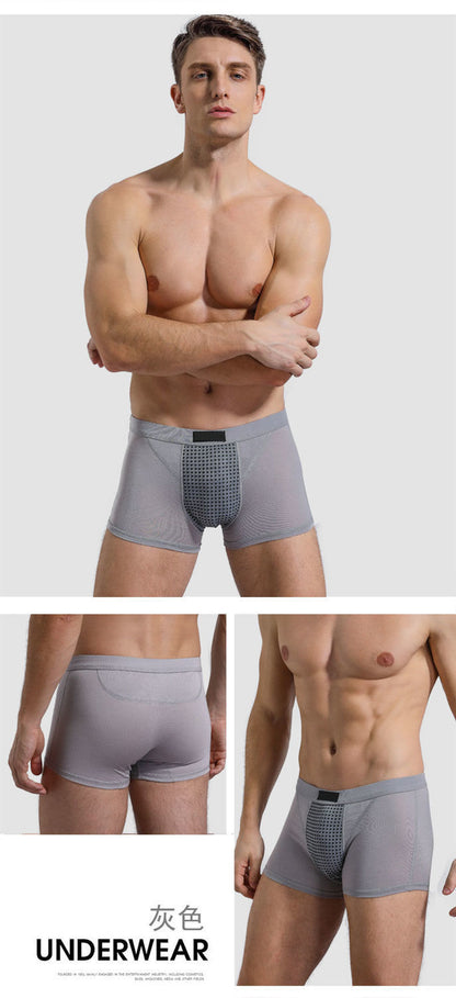 2026 Men Magnetic Therapy Boxer Briefs Breathable Comfortable Underwear with 22 Health Magnets for Blood Circulation L-6XL Size