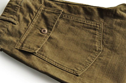 SauceZhan OG107 Utility Fatigue Pants Military PANTS Classic Cargo  Olive  Men's Baker Pants Satin Cotton Straight Fit