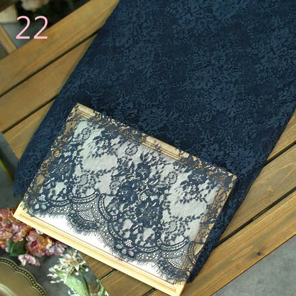 3Meter Exquisite Eyelash Lace 150CM White Lace Fabric Wedding Dress Sexy Lingerie DIY Clothes Accessory Wholesale Prices
